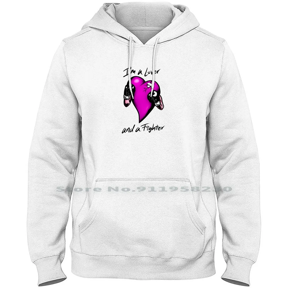 

A Lover And A Fighter Men Women Hoodie Pullover Sweater 6XL Big Size Cotton Fighter Lover Fight Over Love Love