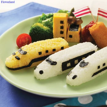 

Small Train Rice Ball Mold Japanese Cute DIY Baby Bento Sushi Tool Cartoon Rice Mold Kichen Accessories Fondant Cake Mold