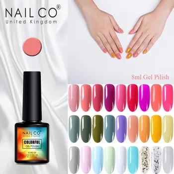 

NAILCO Nail Gel Polish 8ml Hybrid Art Varnishes Enamel Gel Semi Permanent Uv Led Primer Soak Off Nail Art Manicure Decoration