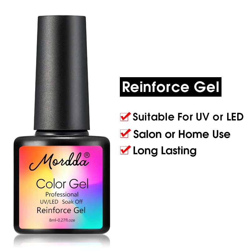 Reinfoce Gel MORDDA 8 мл Гель-лак УФ светодиодный лак для ногтей для маникюра 60 цветов Гель-лак полуперманентный Гель-лак для ногтей инструменты для дизайна своими руками - Цвет: Reinfoce Gel
