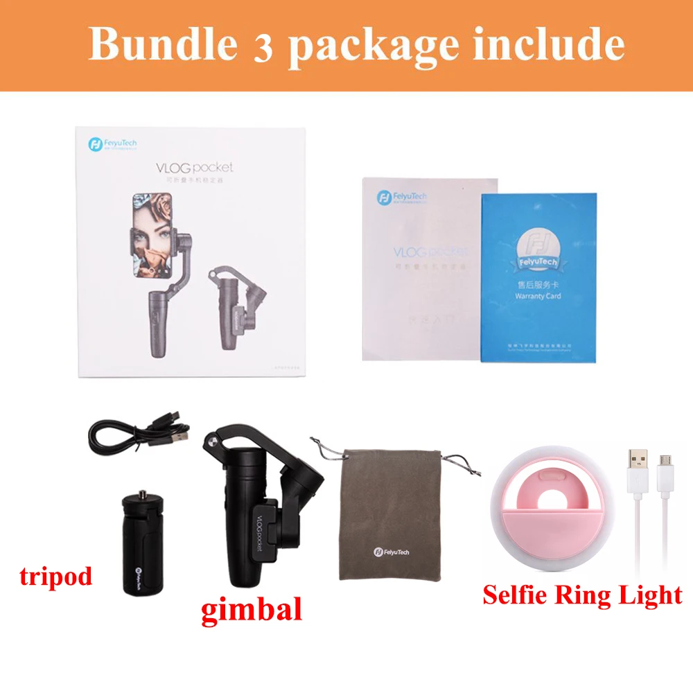 VlogPocket B w light Feiyutech Vlog Pocket Foldable Phone Gimbal 3-Axis Handle Gimbal Stabilizer For iPhone, Huawei, Samsung One Plus Smartphone - Цвет: VlogPocket B w light