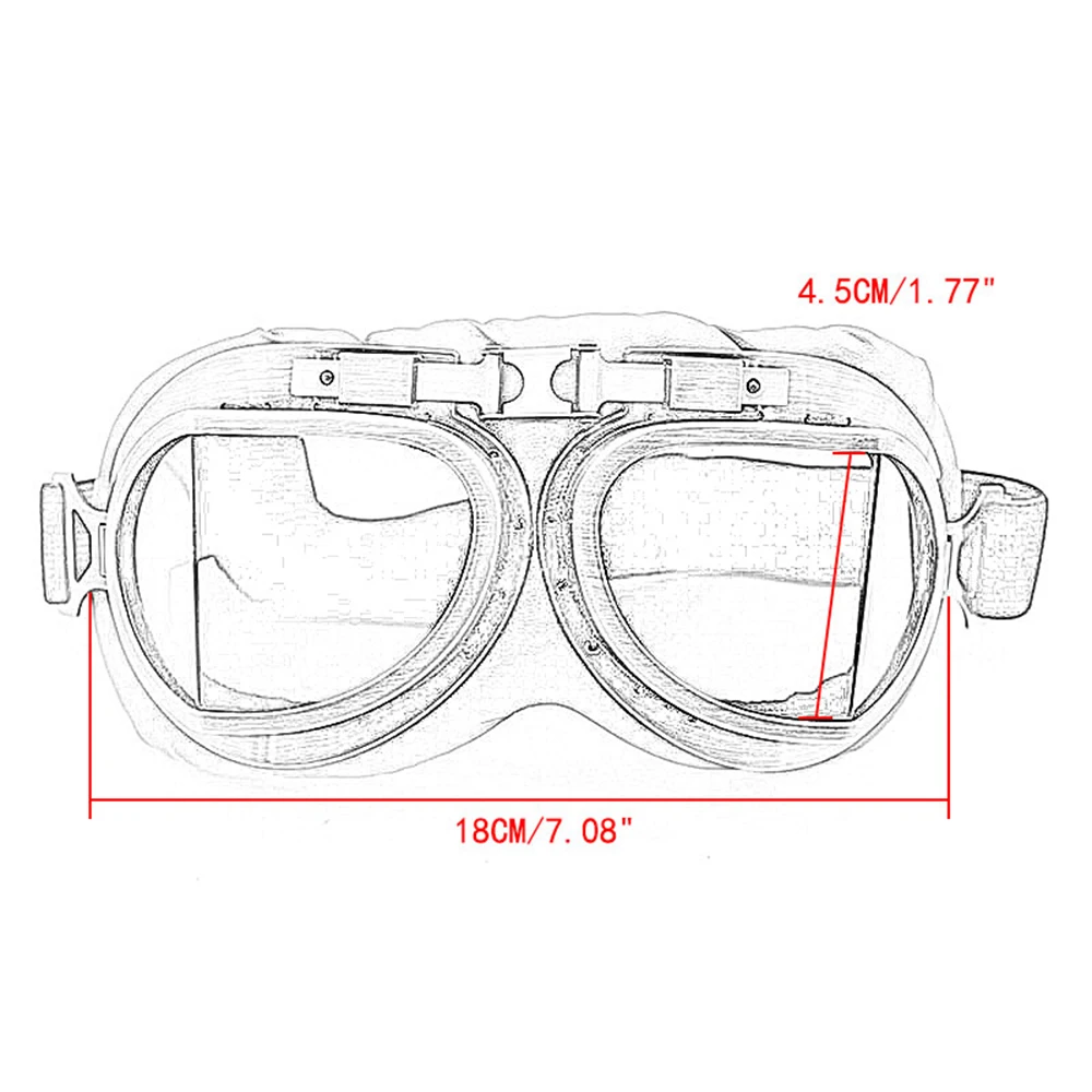 Vintage Motorcycle Goggles Retro Pilot Goggles Motor Protective Gears Dustproof For Cruiser Cafe Scooter motorcycle goggles sports goggles