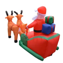 Рождественский Санта Клаус надувной олень сани тележка надувной олень сани замок для детей рождественские подарки Рождественский реквизит для вечеринок
