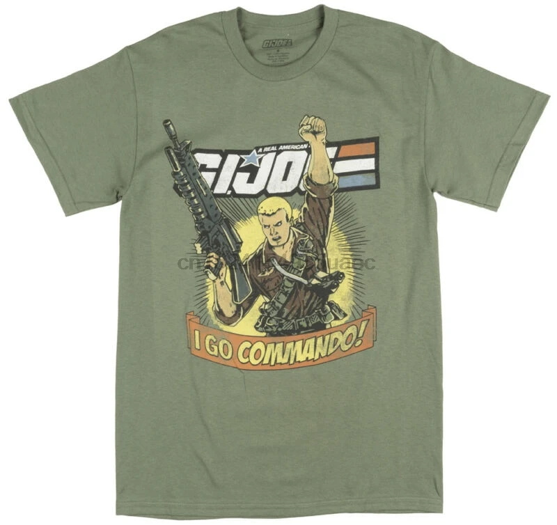 GI Joe Commando Vintage T-Shirt Retro Throwback Army Green | Мужская одежда