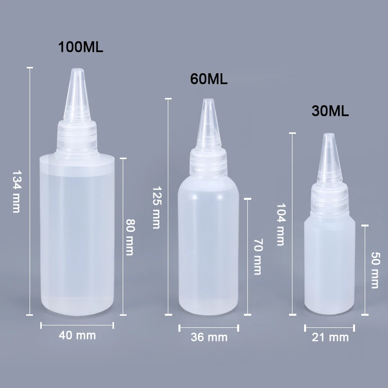 translucent glue bottle squeeze bottles for liquids Dye Pigment Squeezing  Ink