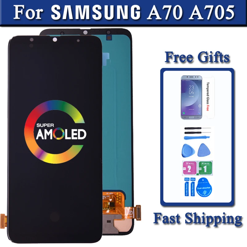 Super Amoled для Samsung A70 LCD A705 A705FN A705YN A705F A705G дисплей сенсорный экран дигитайзер в сборе с