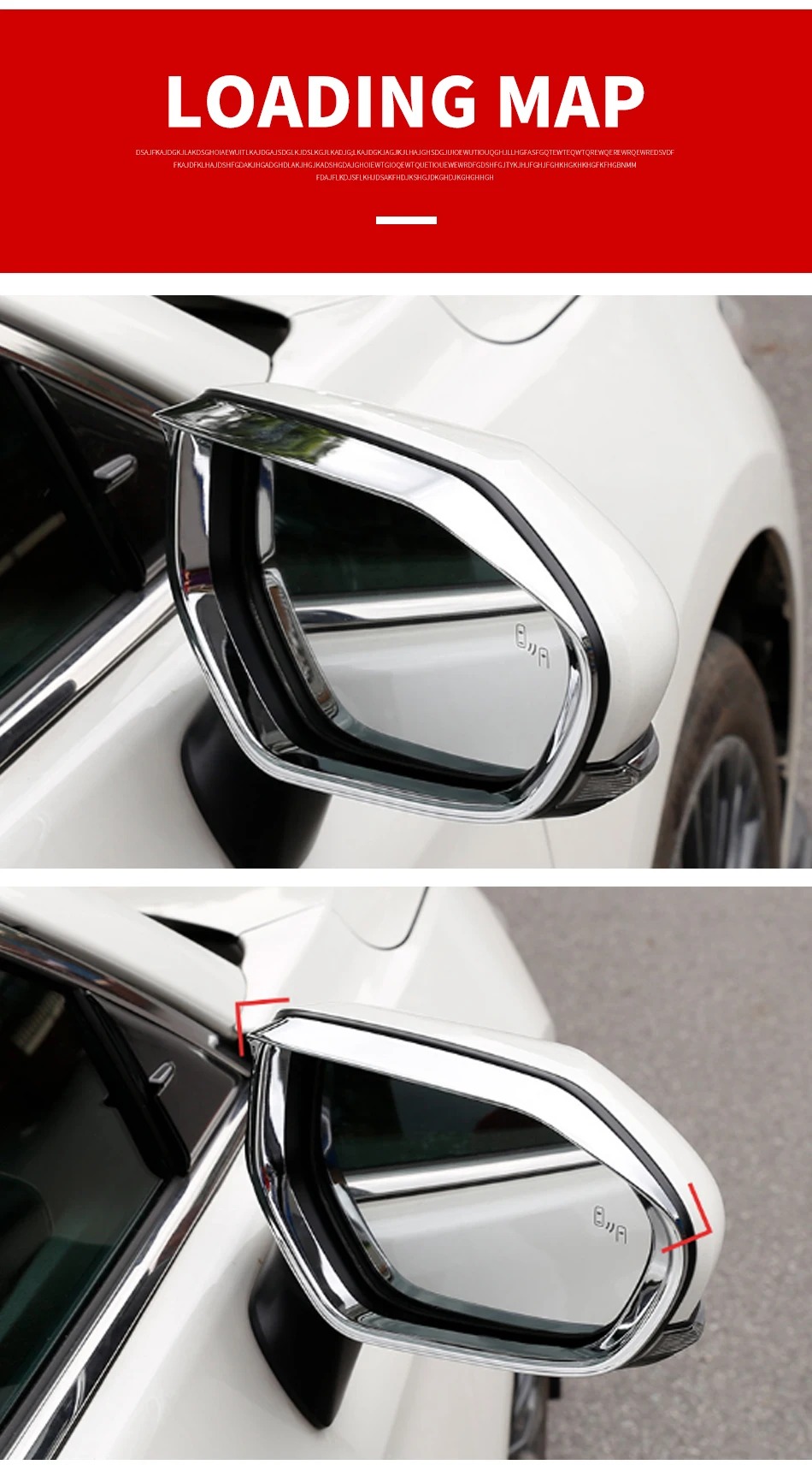 Djustment подходит для Toyota для C-HR cмодификация зеркало заднего вида дождь брови дефлектор лезвия крышка ABS Ahrome стиль