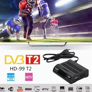 

DVB T2 TV Receiver HD Digital TV Tuner Receptor H.265 Terrestrial Receiver Set Top Box IPTV M3u Youtube Built-in Russian Manual