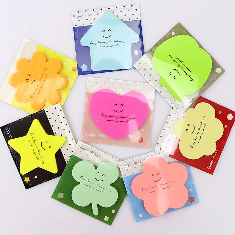 

8 pcs/lot Kawaii Memo Pad Sticky Notes Paper Candy Color Cute Memo Pads Sticker Flag Notepads Office School Stationery Supplies