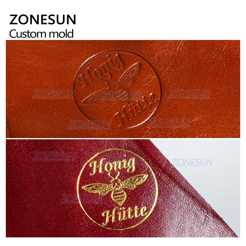 ZONESUN металлический горячий латунный штамп с логотипом на заказ железная форма