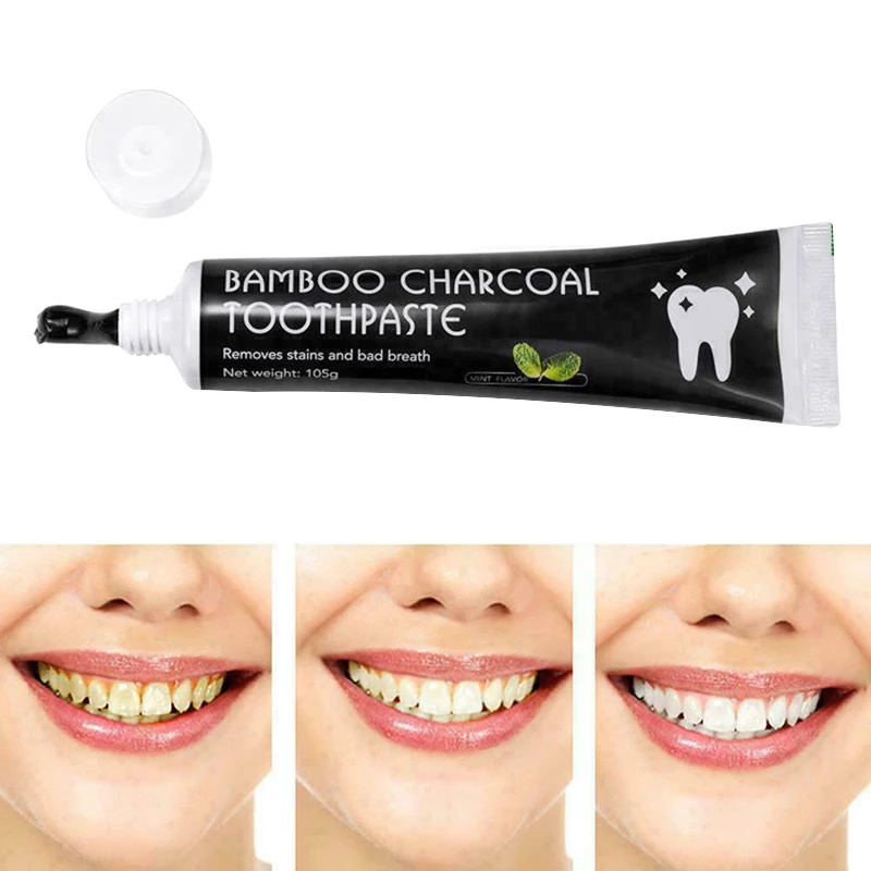 bambu carvão dental dentes branqueamento preto remove manchas cuidados com os dentes