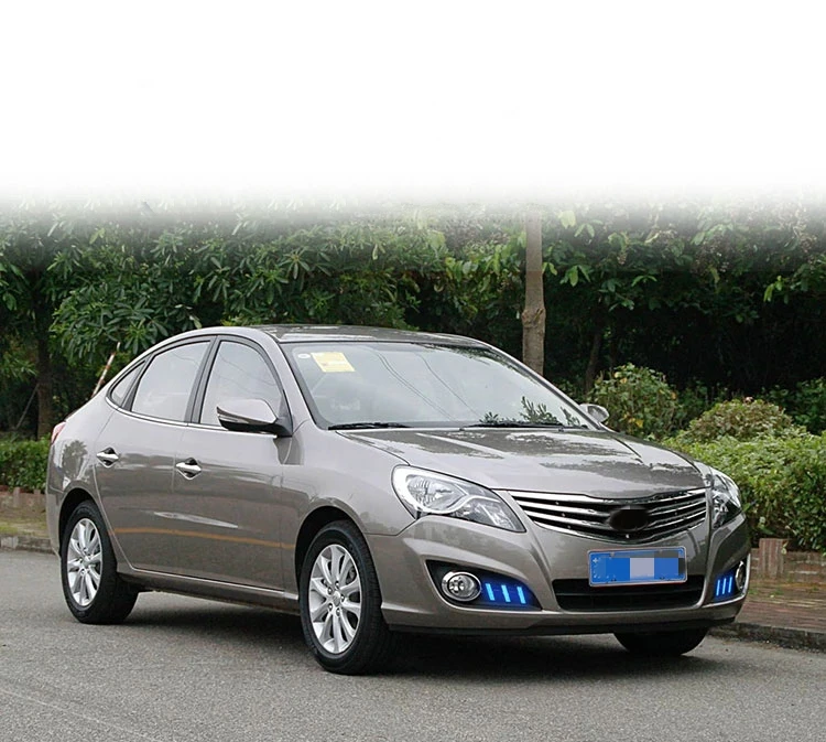 EOsuns led drl дневные ходовые огни для hyundai Elantra 2012- с динамическим движущимся желтым поворотным сигналом и синим ночным светом
