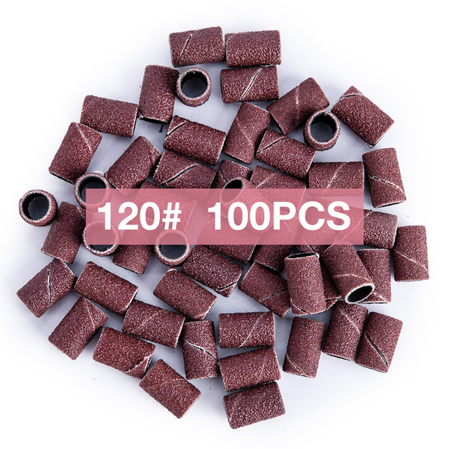 50/100PCS Nail Art Sanding Bands Accessory For Electric Nail Machine Nail Drill Bits Gel Polish Remover Tool