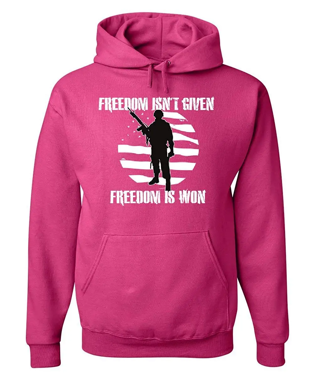 Freedom Isn't Given is Won Hoodie USA Military Patriot Sweatshirt |