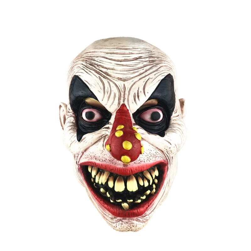 

Horror! Halloween Scary Clown Mask Long Hair Ghost Scary Mask Props Grudge Ghost Hedging Zombie Mask Realistic Latex Masks