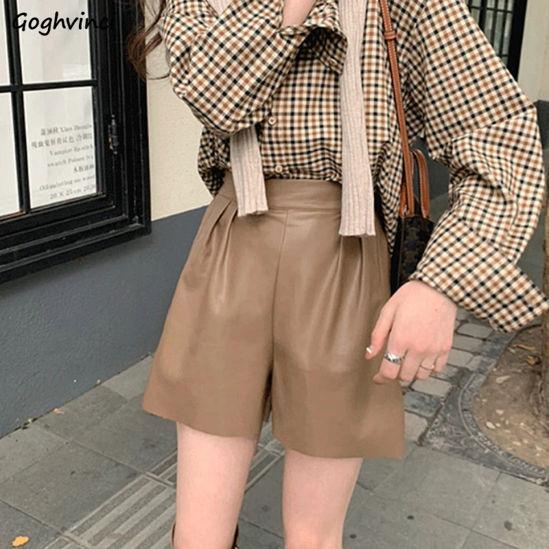 Pantalones cortos Vintage de cintura alta para ropa de calle holgada elegante con bolsillos BF, ropa de pantalón para adolescentes, Primavera|Pantalones cortos| - AliExpress