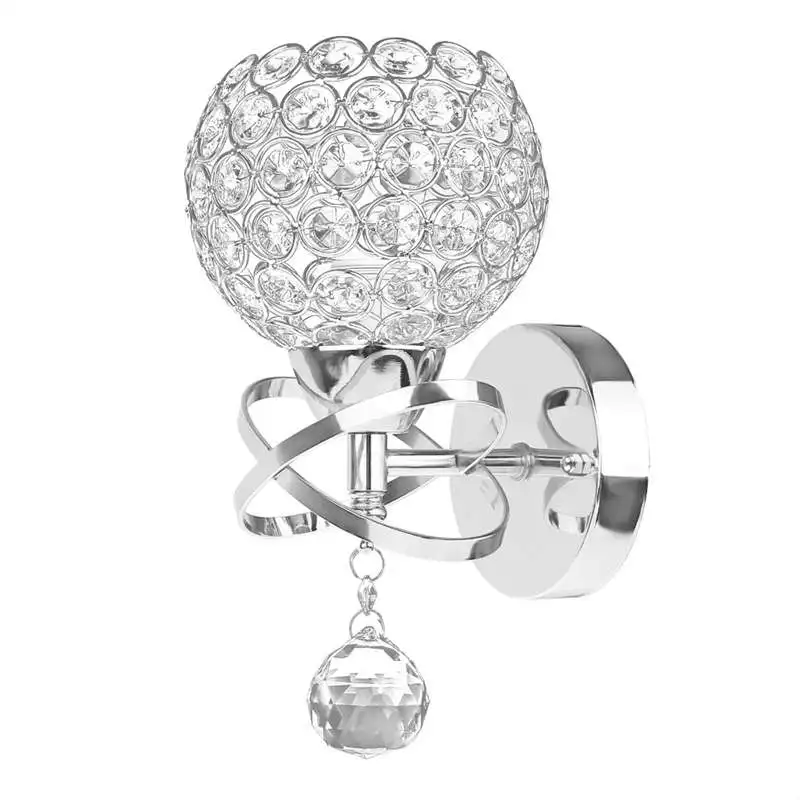

2Pcs Modern Style Led Wall Lamp Crystal Pendant Stair Light Holder E14 Socket(No Bulb Included)Home Decor