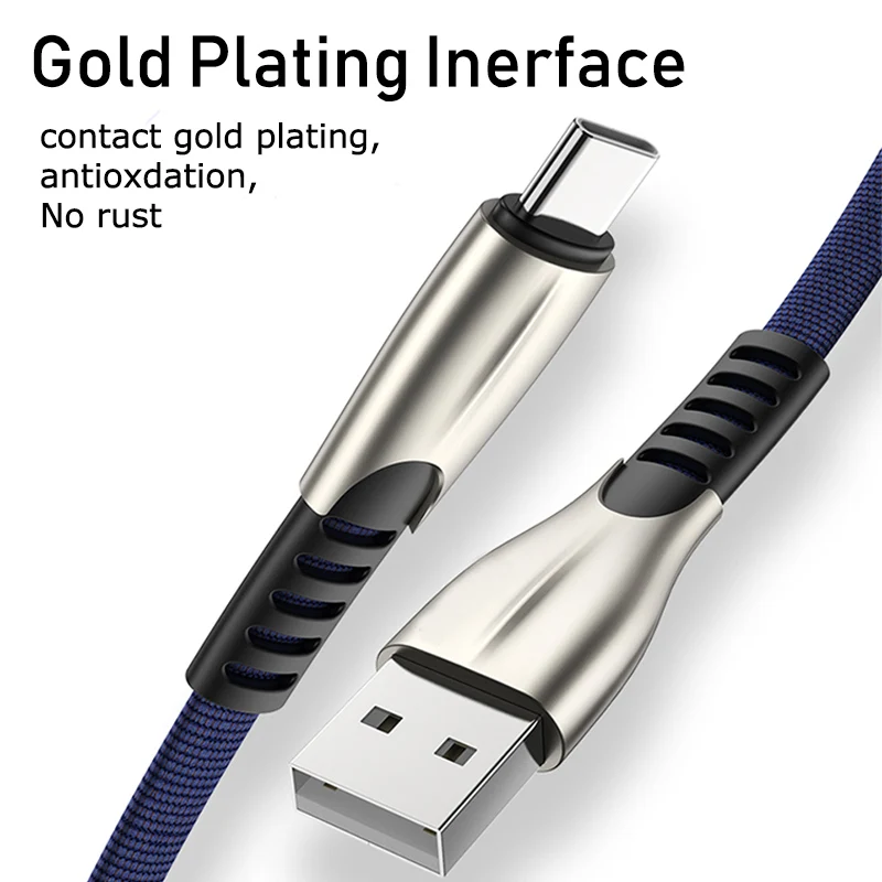 Кабель USB Type C 3A для быстрой зарядки шнур передачи данных зарядное устройство Samsung