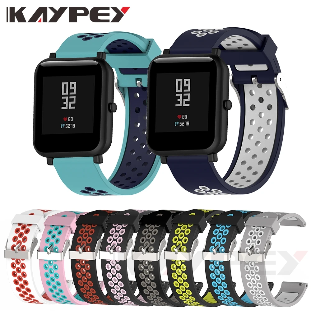 Ремешок силиконовый для Xiaomi Huami Amazfit Bip BIT PACE Lite Youth спортивный сменный Браслет с