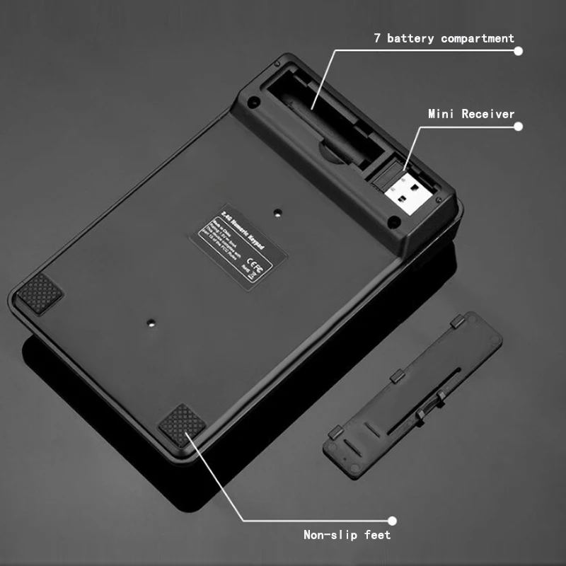 2,4 ГГц мини USB беспроводная цифровая клавиатура 19 клавиш цифровой клавиатуры Numpad приемник для Windows XP/7/8 ноутбук ПК компьютер SP99