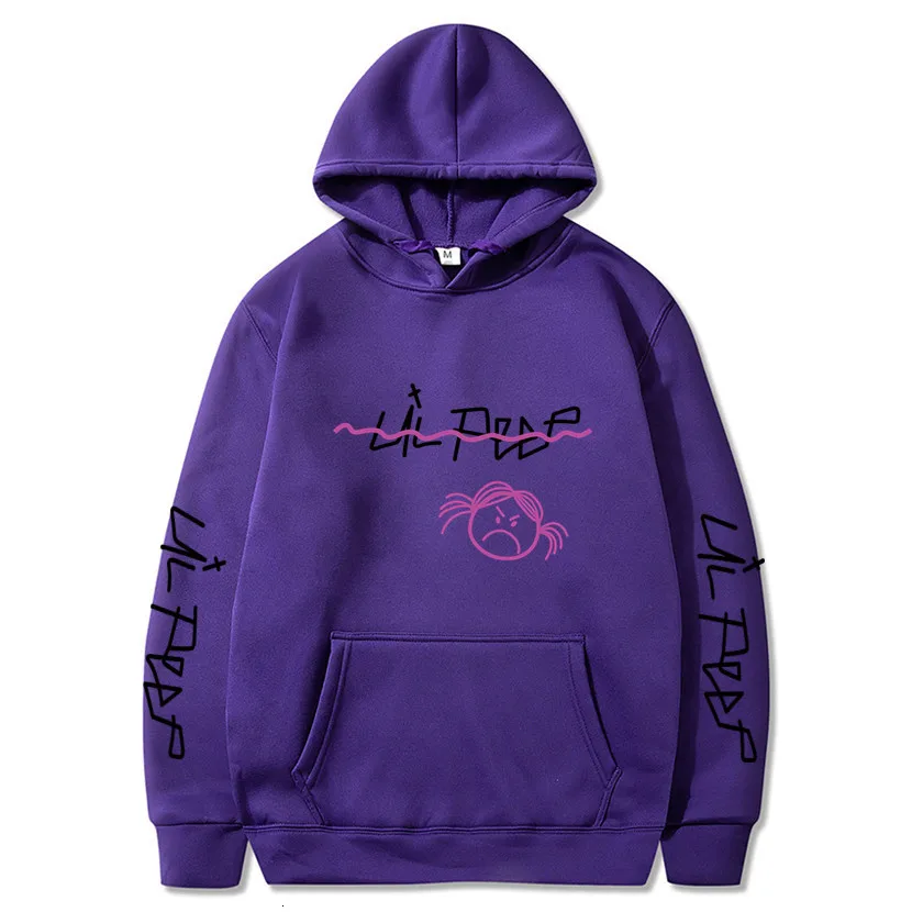 Lil Peep/толстовки с капюшоном Love lil. peep, мужские свитшоты, пуловер с капюшоном, свитшоты для мужчин/женщин, sudaderas cry, Детская уличная толстовка с капюшоном для мужчин - Цвет: Purple 69