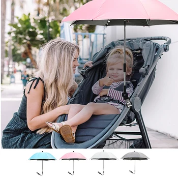 

Adjustable Stroller Umbrella UV Protection Rainproof Baby Infant Stroller Cover Umbrella Can Be Bent Freely Stroller Accessories