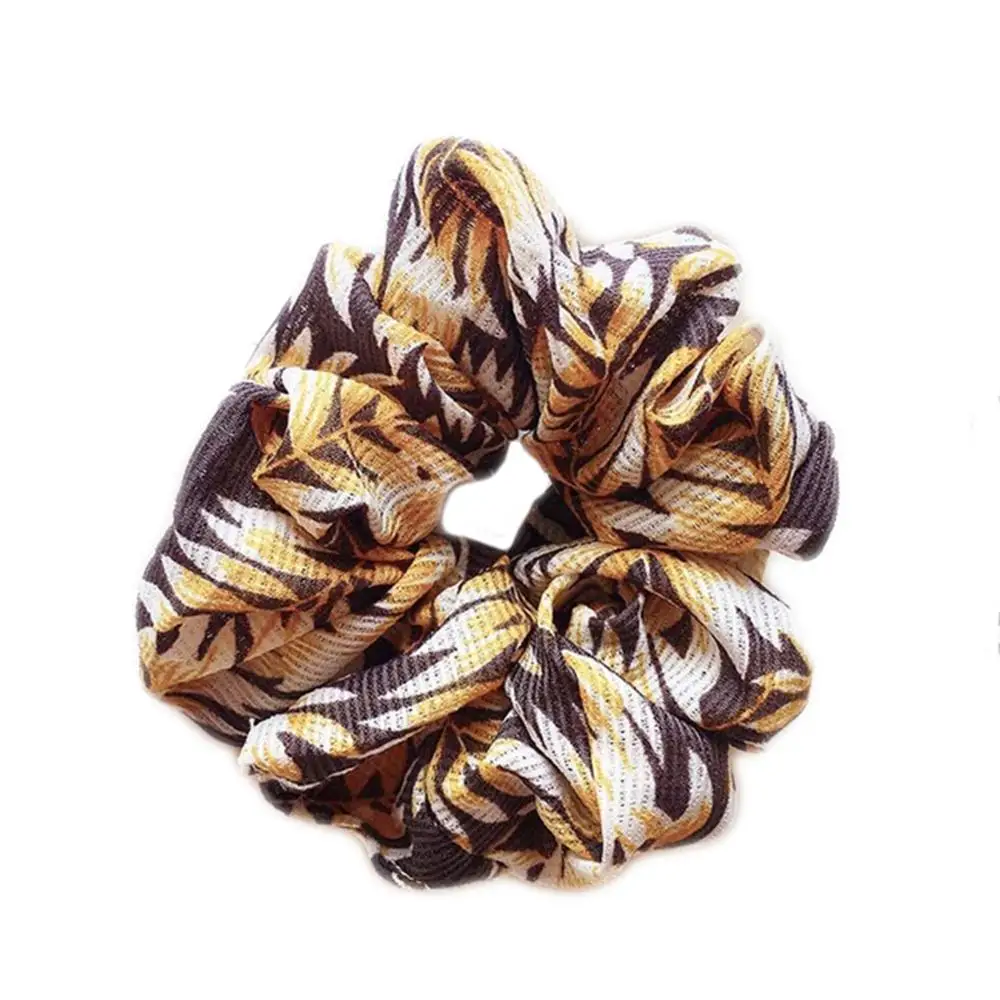 1pcs Vintage Scrunchies Lady Stretch Chiffon Scrunchie Women Elastic Hair Bands Girls Headwear Floral Hair - Цвет: 016