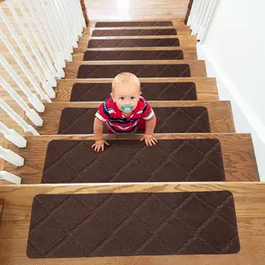 Alfombra Antideslizante Para Escalera De Madera Lavable 15 P