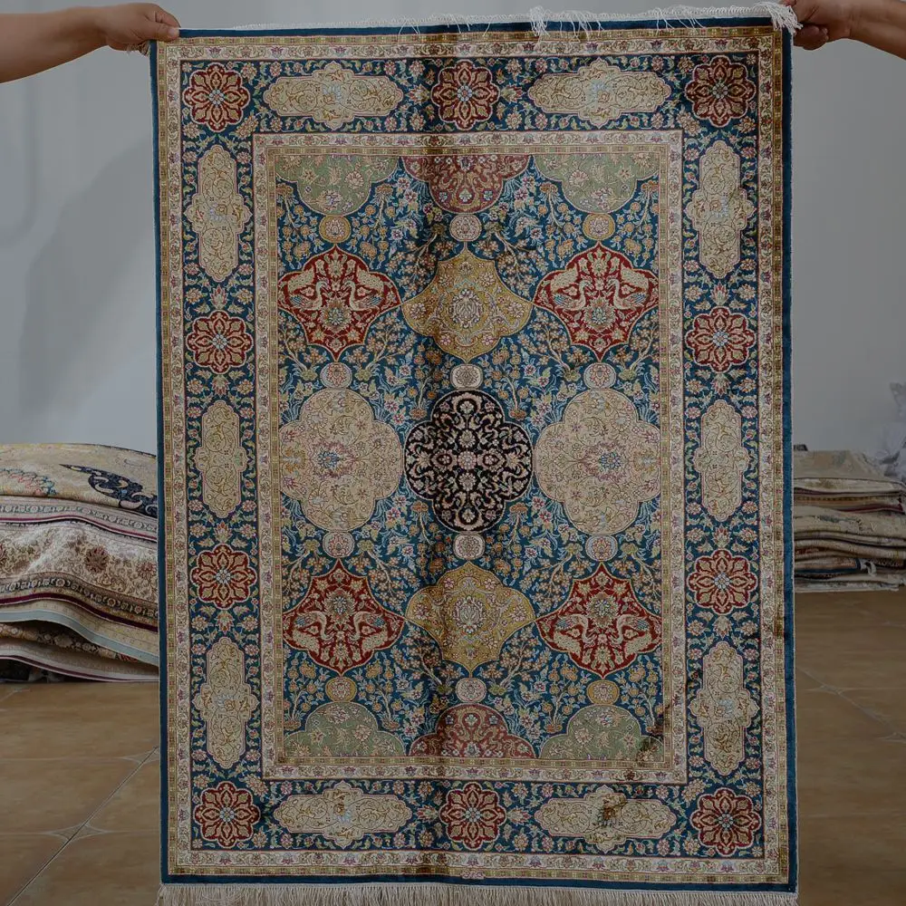Yilong 3'x4' роскошный Восточный шелковый ковер ручной работы персидский ковер для домашнего офиса (YL1516)