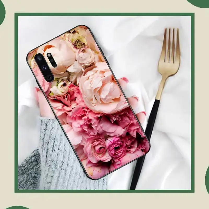 Элегантный розовый фиолетовый пион TOPLBPCS на вазе чехол для телефона Samsung note 3 4 5 7 8 9