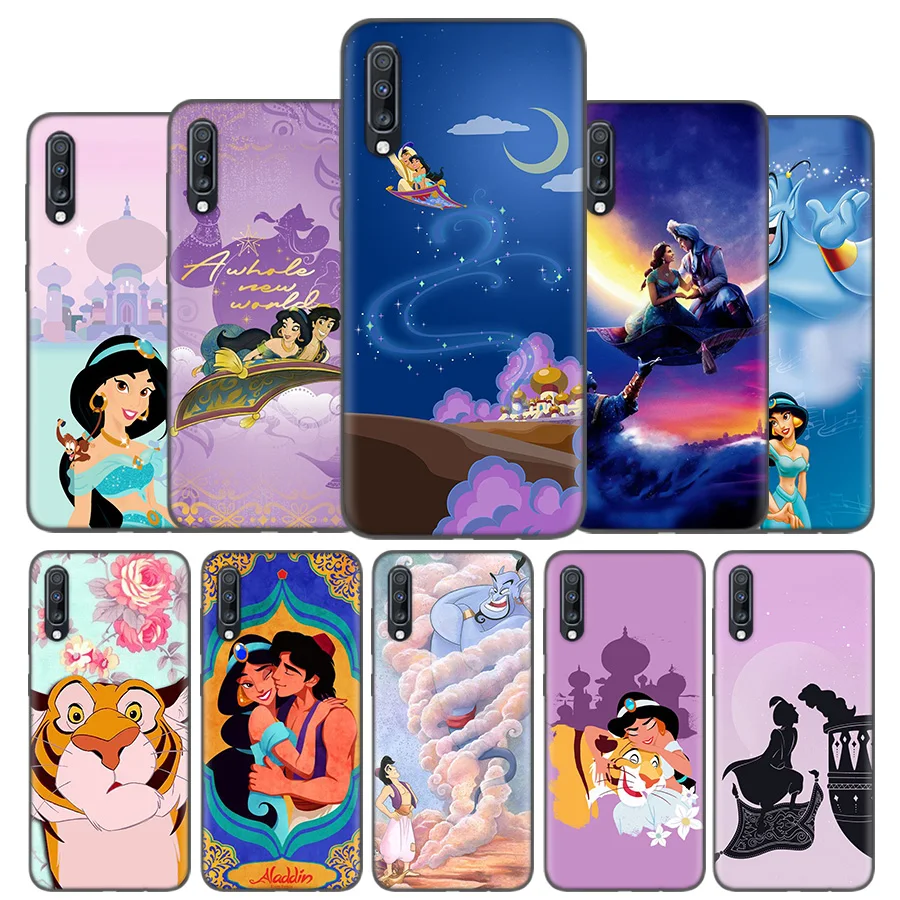 

Silicone Case Cover For Samsung Galaxy A50 A80 A70 A40 A30 A20 A20e A10 A9 A8 A7 A6 Plus 2018 Note 10 9 8 Cartoon Aladdin 2019