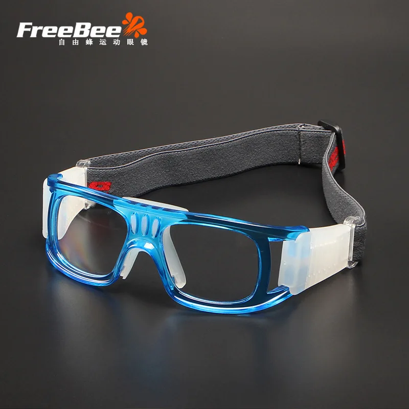 professional football basketball glasses goggles sports glasses can be equipped with myopia basketball mirror adult section 072 - Цвет: Transparent blue