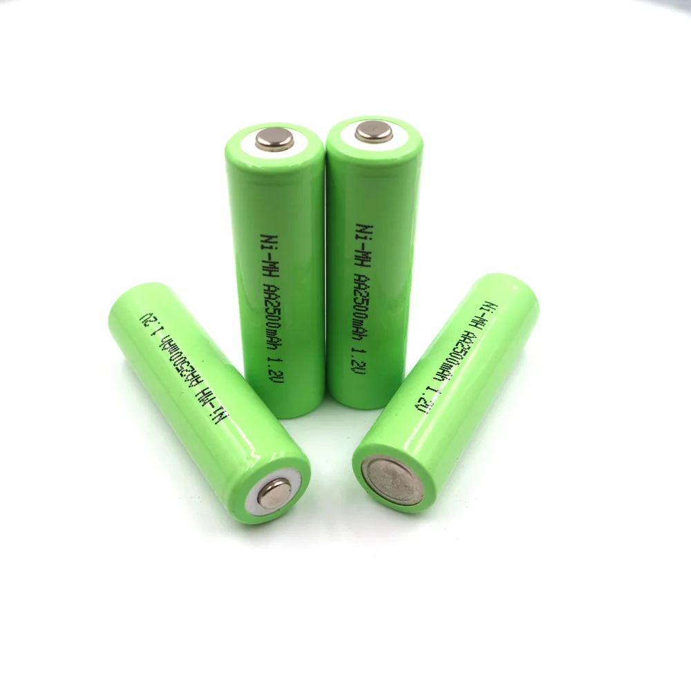 AA 2500mAh 4 шт. 2.5Ah перезаряжаемая батарея Ni-MH аккумуляторные батареи камера игрушечные часы фонарик дистанционное управление