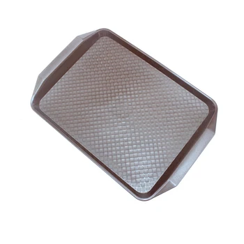 

1pcs Food Tray Dinner Tray Cafeteria Tray Café Standard Cafeteria Service Tray Rectangular Non-slip Surface 17-inch by 12-inch