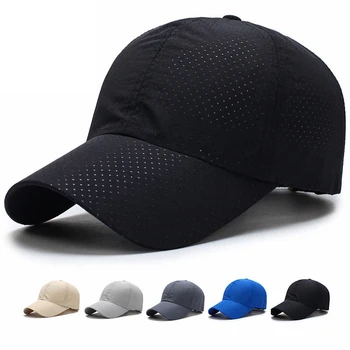 

2020 Korean Style Solid Summer Casual Baseball Cap Snapback Boy Quick Dry Mesh Cap Breathable Sun Hat For Women