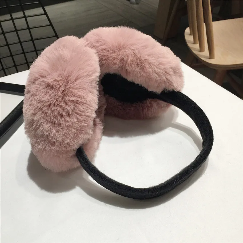 Solid color children's autumn and winter earmuffs warm and comfortable ski earmuffs boys and girls universal headphones kid warm