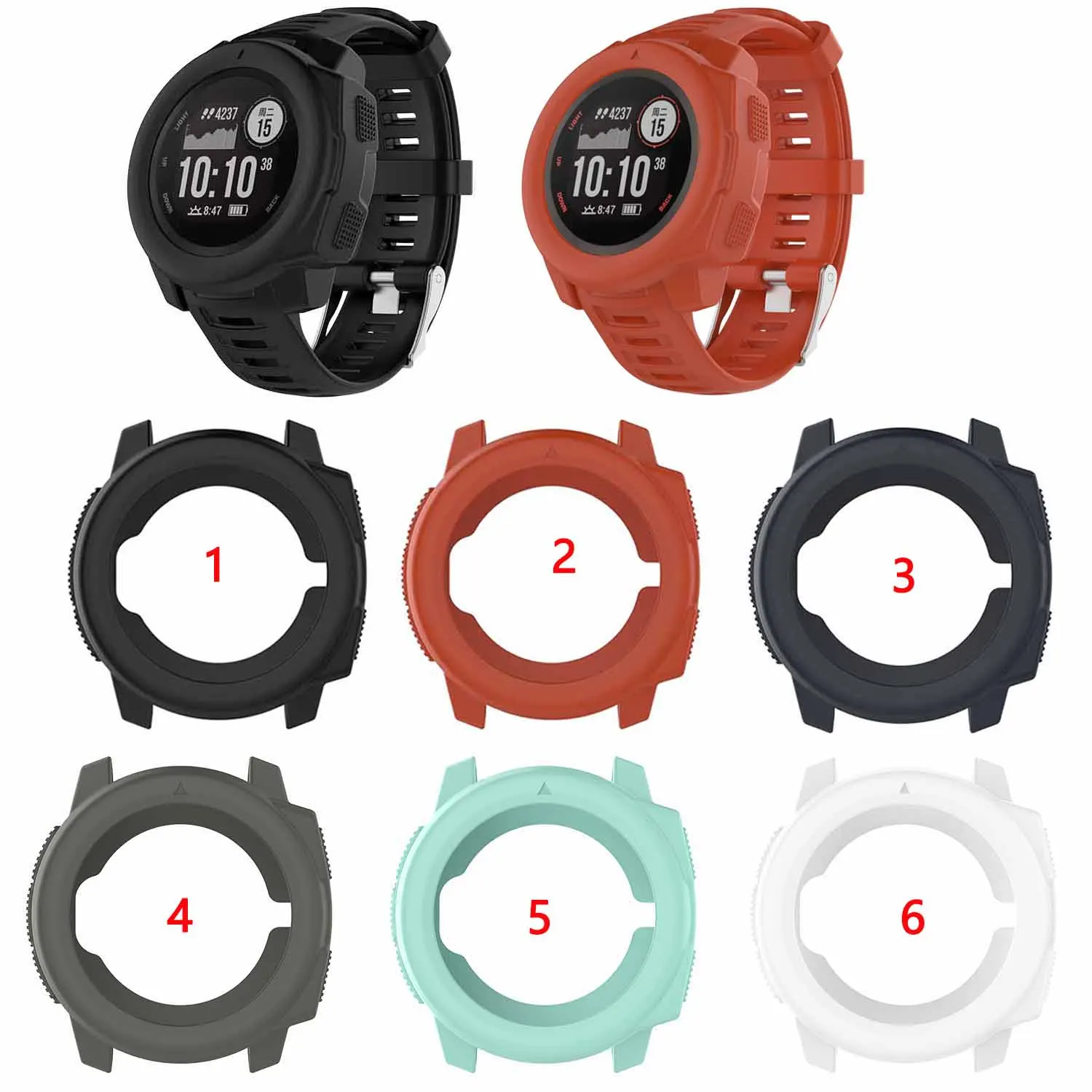 Premium Silicone Watch Band with TPU Soft Cover and Screen Protector