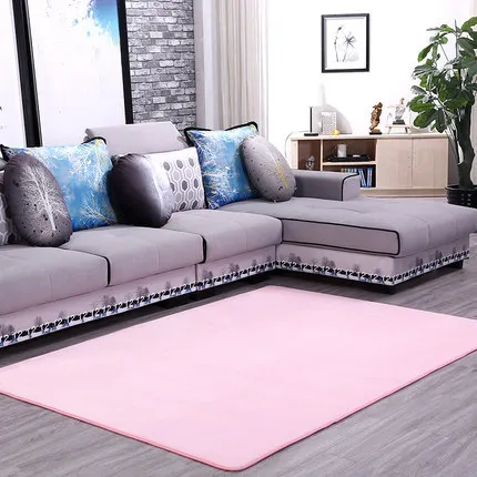 Pink Zeegle качественный Противоскользящий ковер для гостиной коралловый флис мягкая пена с эффектом памяти впитывающие отходы коврики для детской комнаты Противоскользящий коврик - Цвет: Pink