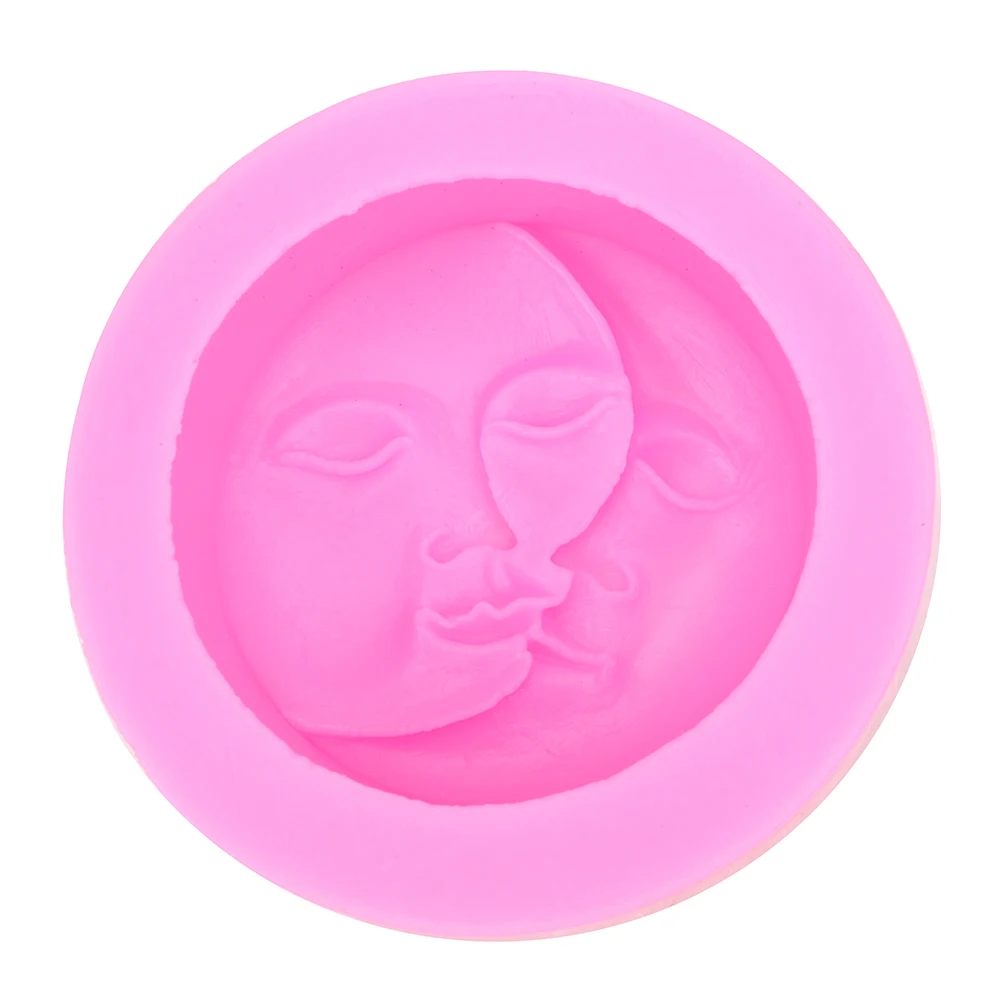 NICEYARD силиконовая форма для выпечки, круглая Sun Moon лица пресс-форма набор для работы с мастикой «сделай сам» Шоколад Мыло Формы Торт приборы для украшения выпечки инструмент