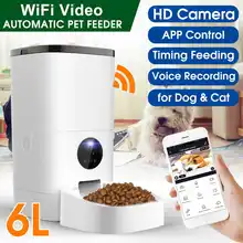 

6L Pet Automatic Feeder Cat Dog Food Dispenser Vedio Version Smart 5S Voice Recorder APP Control Timing Feeding With HD Camera