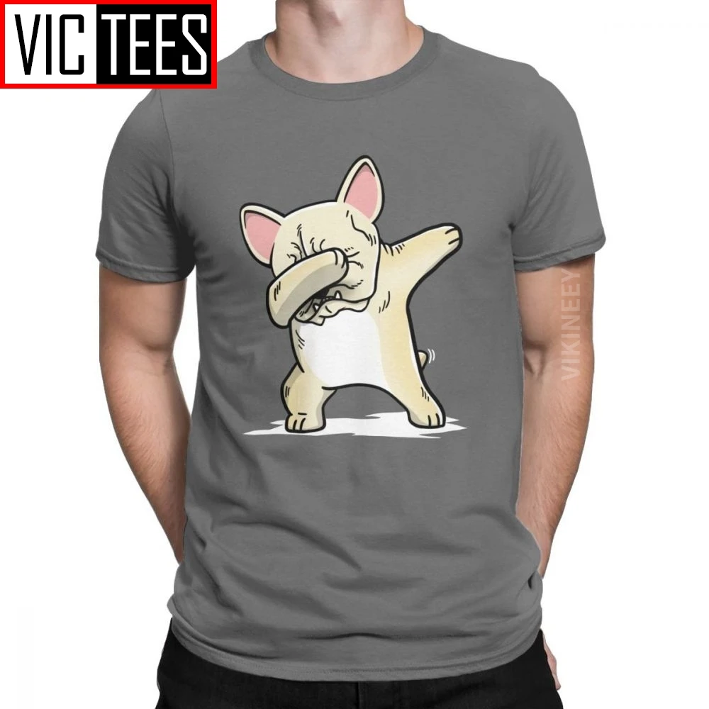 

Funny Dabbing Cream French Bulldog Dog Lover T Shirt Men's 100 Percent Cotton 2019 T-Shirt O Neck Clothes Unique Oversized