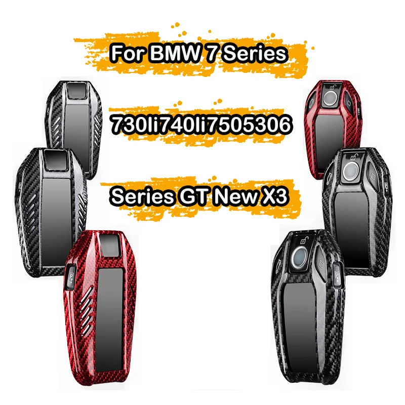 

Carbon Fiber Key Fob Cover For BMW 7 Series 730li740li7505306 Series GT New X3 Screen Car Remote Key, Car Key Fob Case