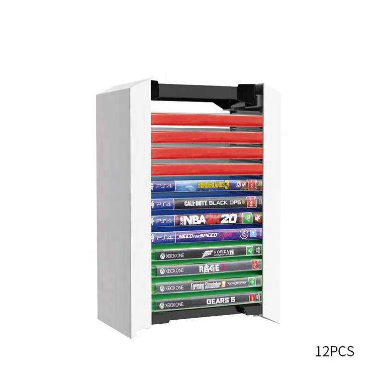 For PS4/PS5/Xbox One Games Disc Card Storage Tower Case CD Stand Holder 12pcs | Электроника
