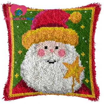 

Christmas Gift cross-stitch pillow latch hook kits embroidery carpet do it yourself embroidery pillow Foamiran for crafts