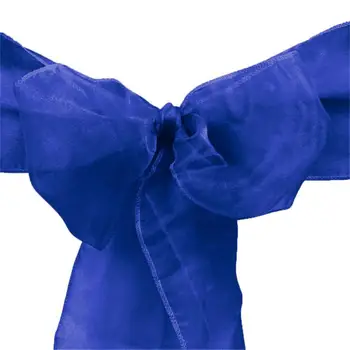 

Wedding Table Decoration Royal Blue Organza Sash