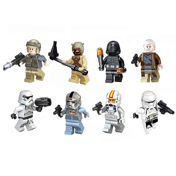 

8pcs/set DISNEY Star Building Blocks Stormtrooper Rebel Troopers Tusken Raider Wars Action Figures Christmas Toys Gift For Boys