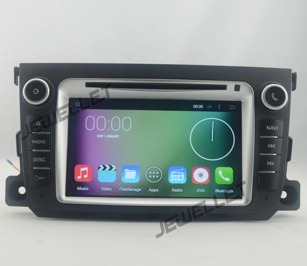Octa core IPS screen Android 9.0 Car DVD GPS radio Navigation for smart fortwo 2011-2015 with 4G/WifiDVR OBD mirror link