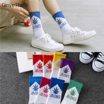 

Harajuku men's humor words printing socks Ulzzang Hip hop street skateboard Unisex Crew Lovers' Happy socks dropship 2pcs=1pair