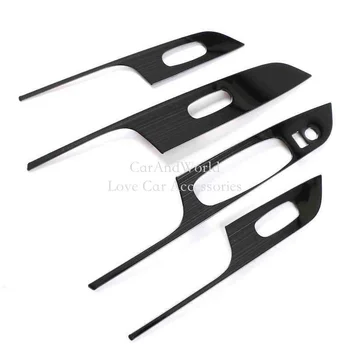 

For Nissan Terra Navara NP300 2017-2020 Internal Stickers Chrome Door Window Glass Lift Switch Panel Cover Trims Car Accessories