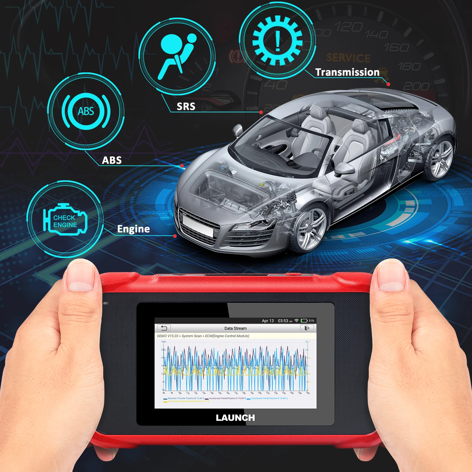 Новое поступление LAUNCH CRP123E OBD2 считыватель кодов X431 CRP123 E сканер ENG ABS воздушная подушка SRS Трансмиссия автомобильный диагностический инструмент pk CRP123